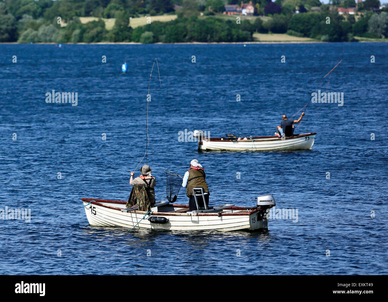 fishing Draycote Stock Photo