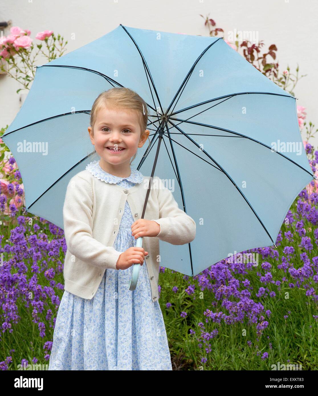 Princess Estelle attends the 38th birthday celebration of her mother ...