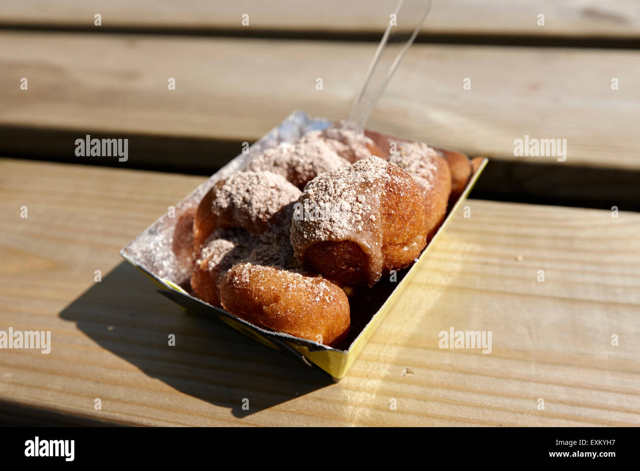 dons donuts mini donuts covered with local special topping Reykjavik iceland Stock Photo