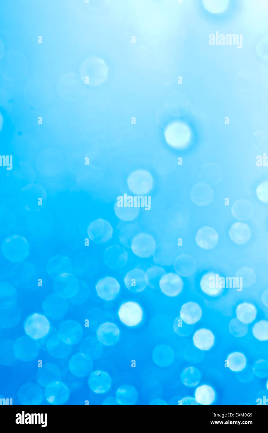 blue abstract blurred bokeh lights background Stock Photo - Alamy