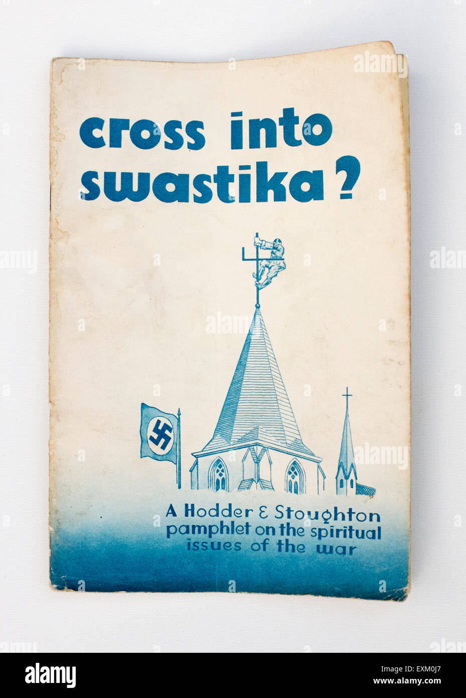 Cross Into Swastika Religious Pamphlet Stock Photo
