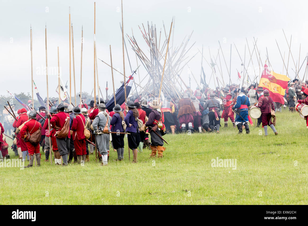 1645 battlefield field pikes flags guns muskets smoke gunpowder hi-res ...