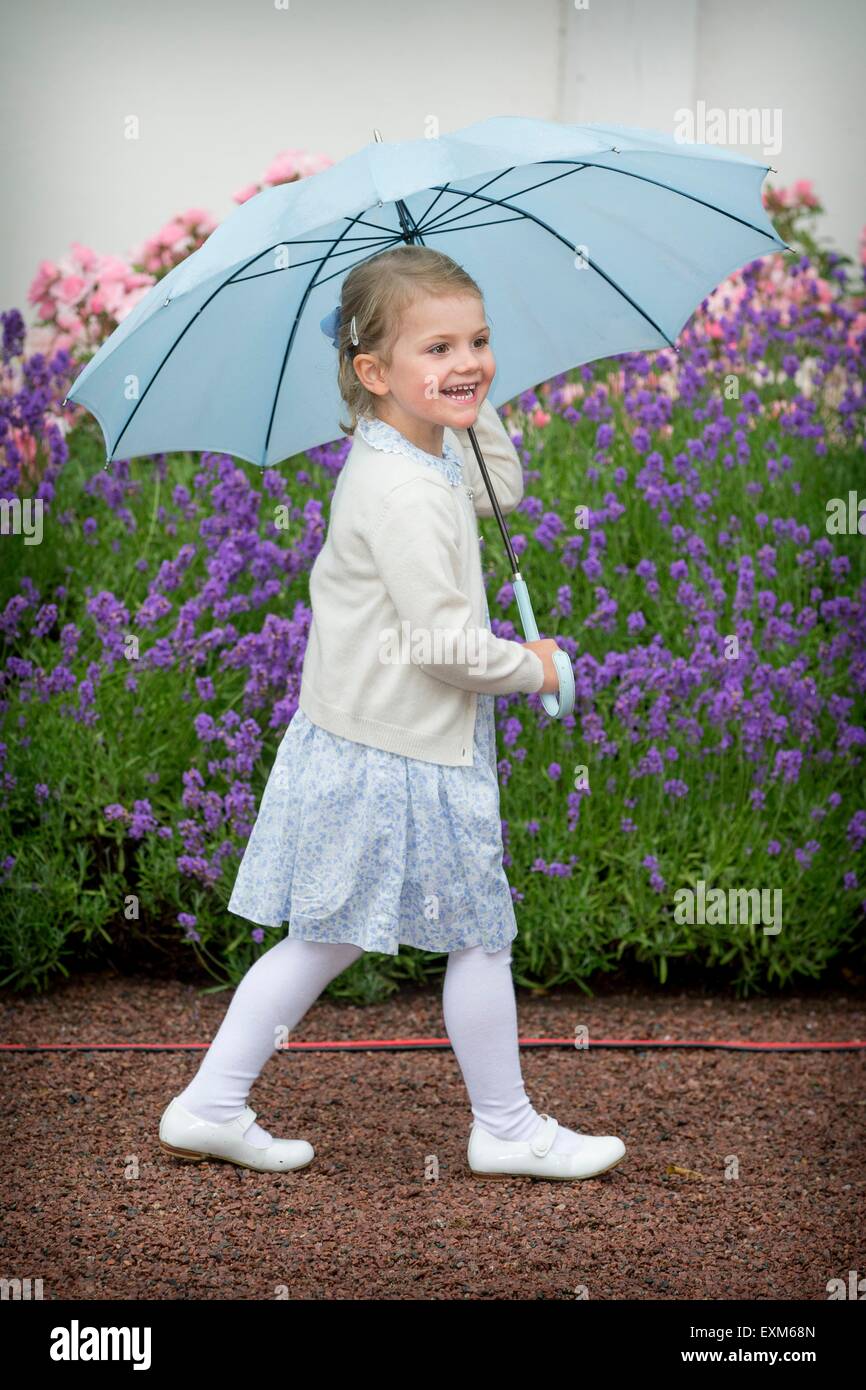 Princess Estelle attends the 38th birthday celebration of her mother ...