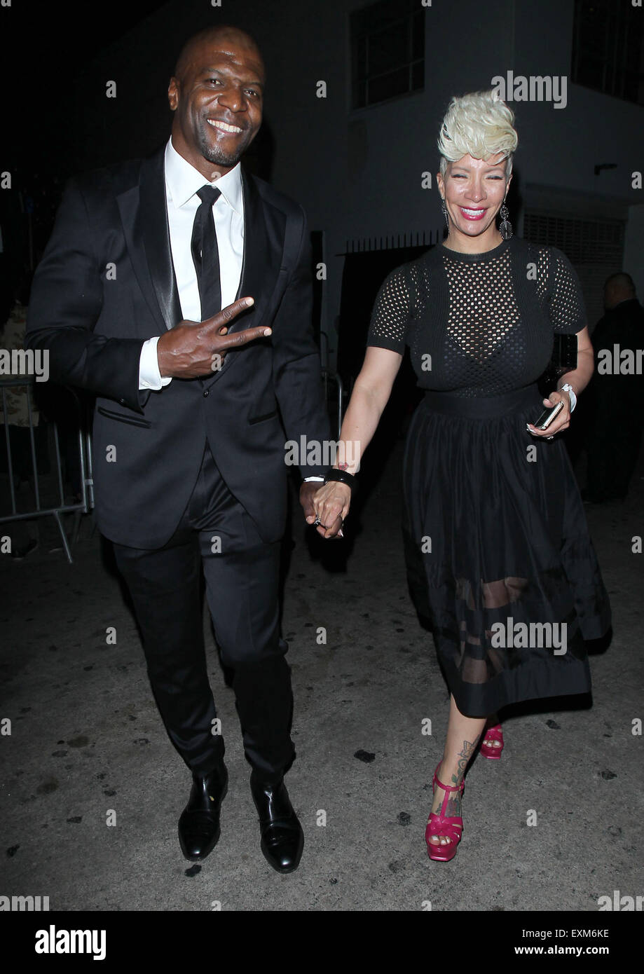 Terry Crews and wife his Rebecca Crews leaves Stevie Wonder&rsquo;s birthday