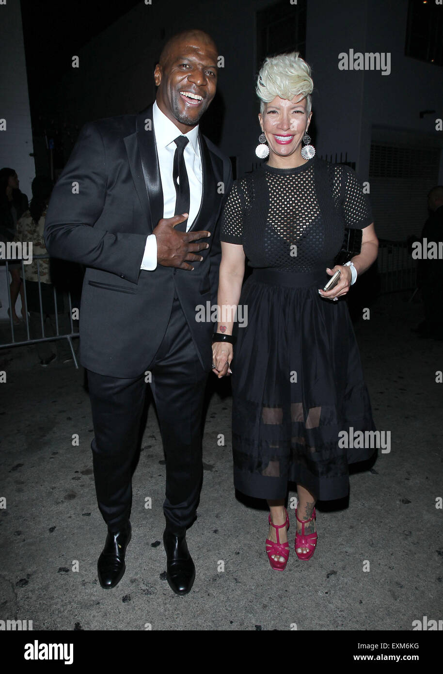 Terry Crews and wife his Rebecca Crews leaves Stevie Wonder&rsquo;s birthday