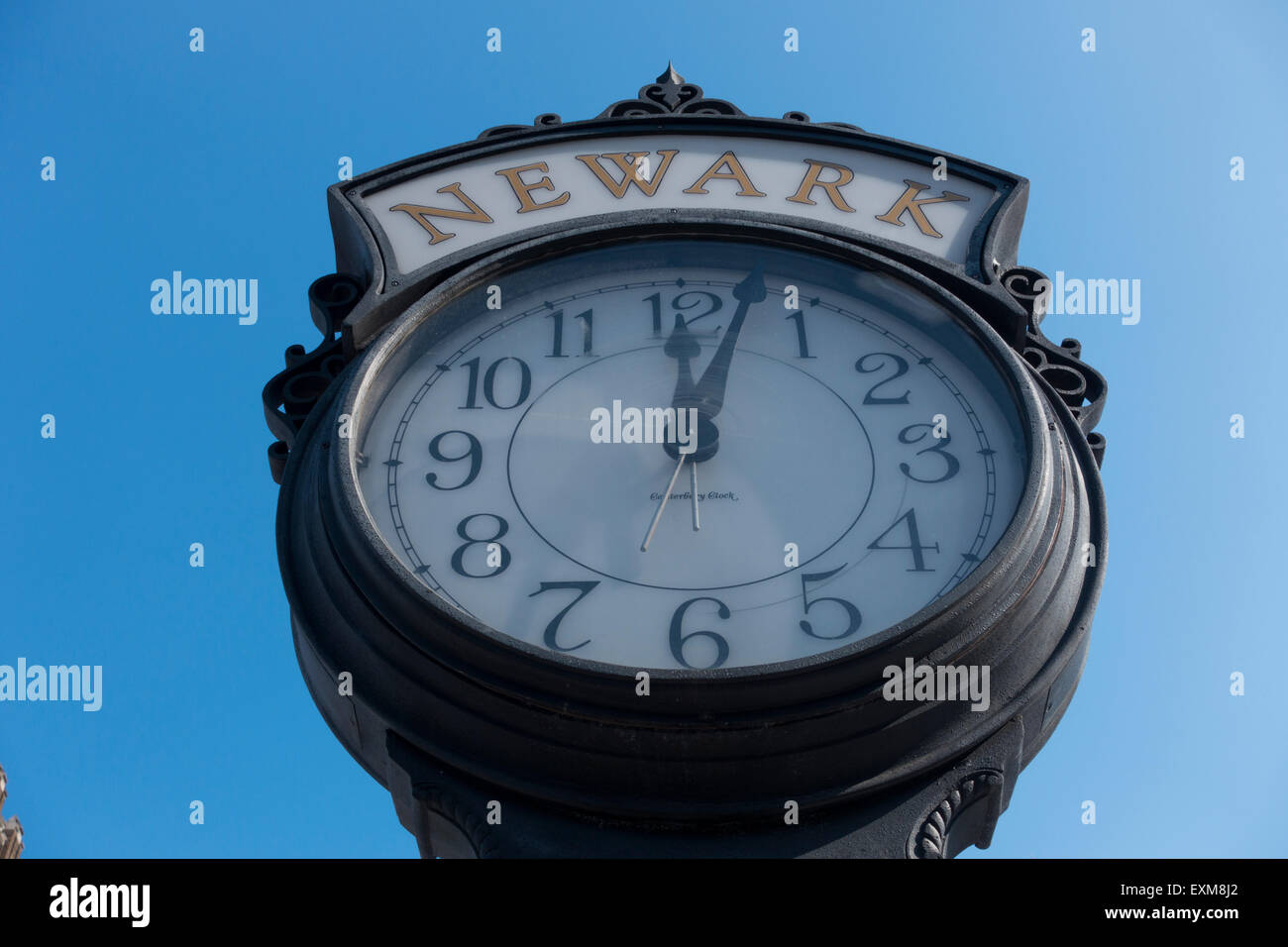 street clock in Newark NJ Stock Photo Alamy