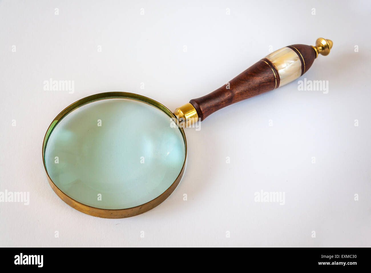 Magnifying Glass On White Background Stock Photo