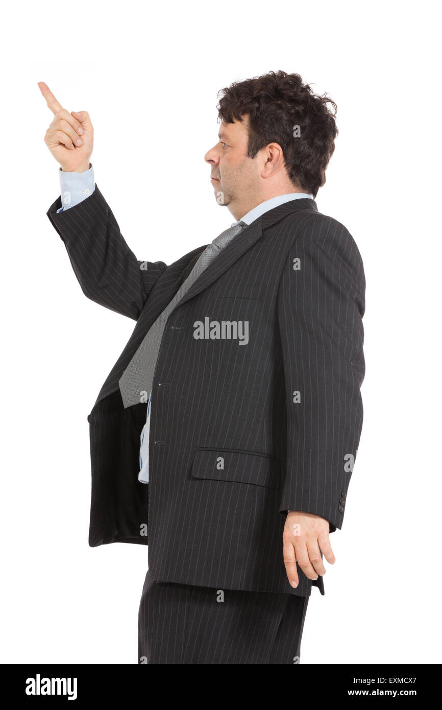 portrait of man with suit, isolated over white background Stock Photo ...