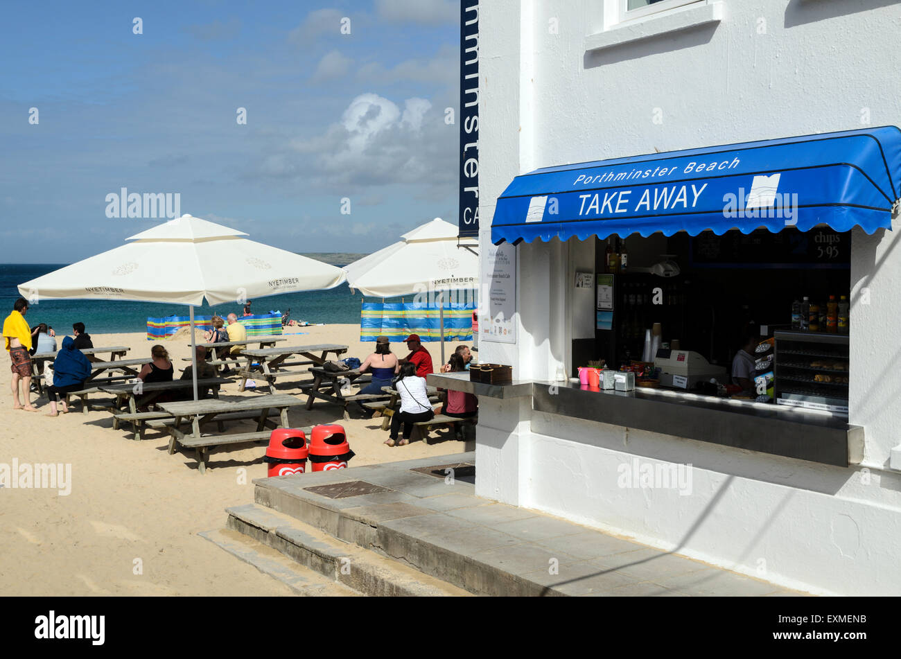 The Take Away At Porthminster Beach, St Ives, Cornwall, U.K, England. Stock Photo