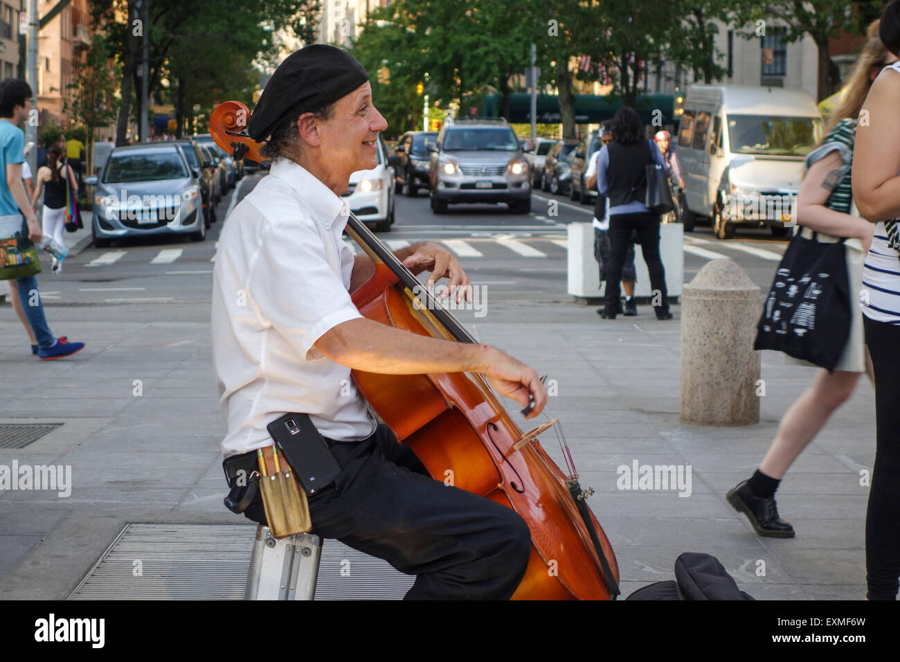 Street musician with Cello at The Washington Square, Manhattan, New