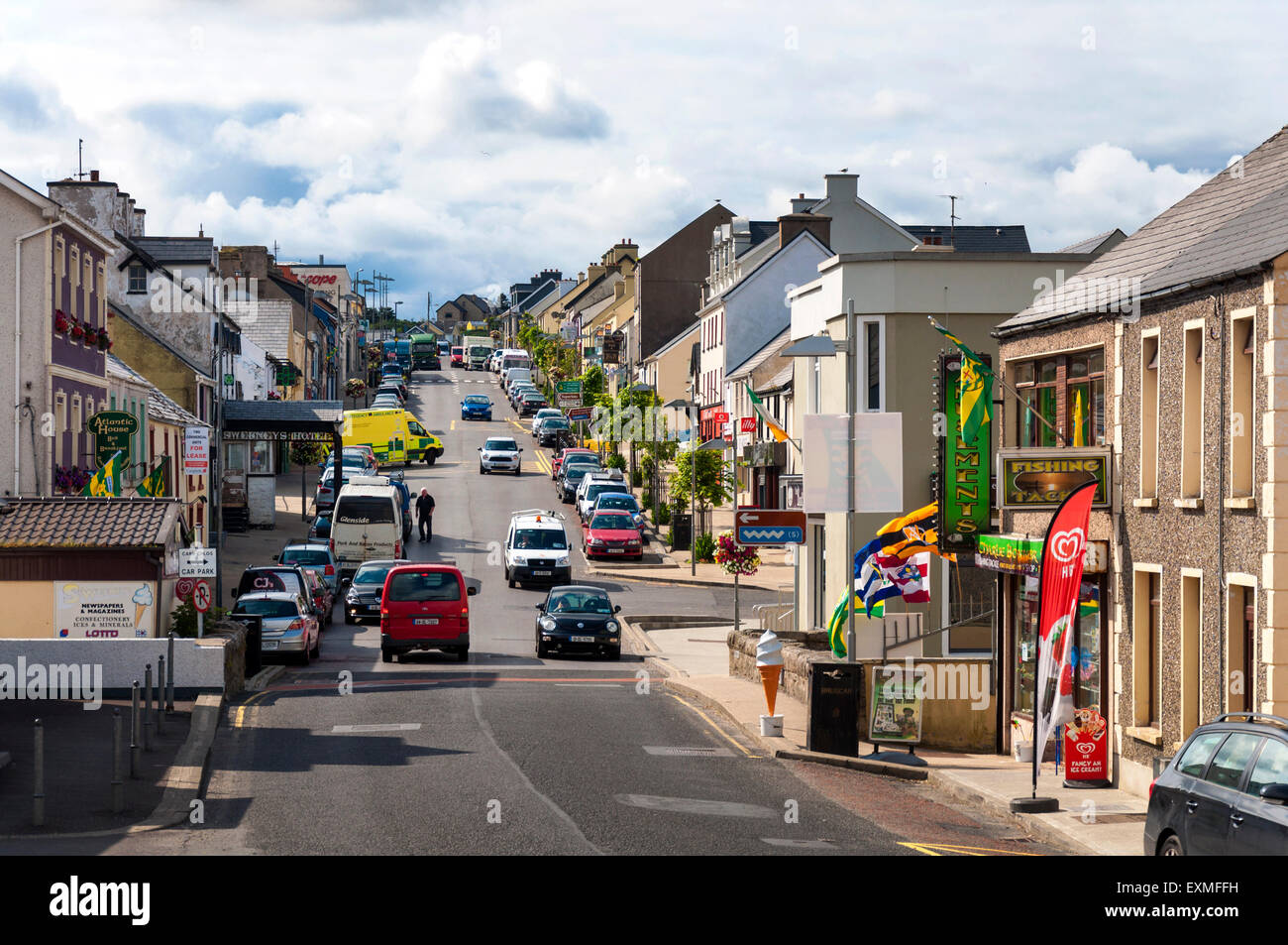An Clochán Liath, Dungloe or Dunglow in English, is a Gaeltacht town in County Donegal, Ireland. Stock Photo