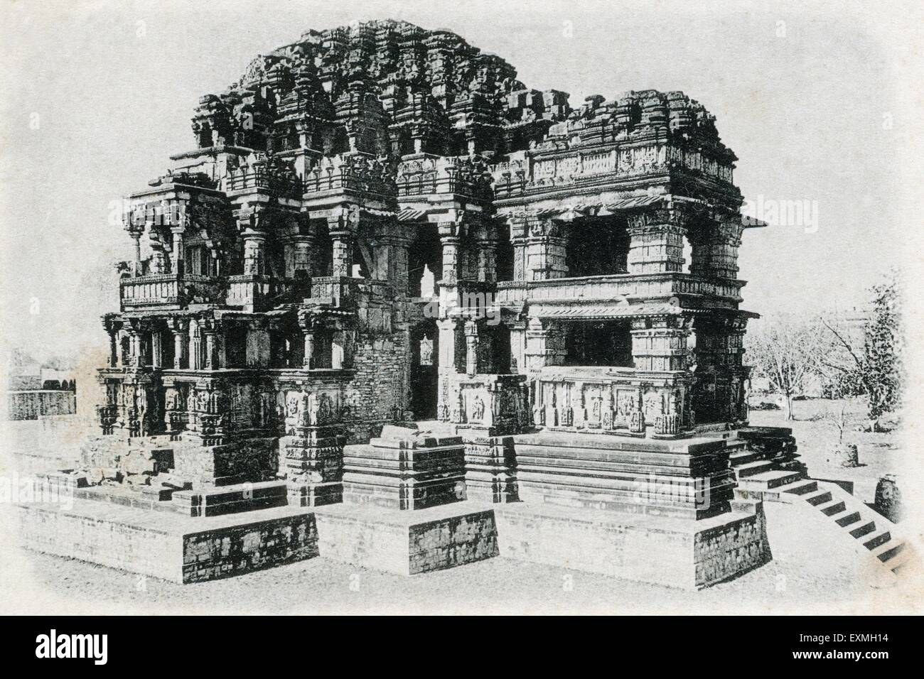 Old picture vintage 1900s ; Sasbahu temple ; Sas Bahu Mandir , Sas Bahu ...