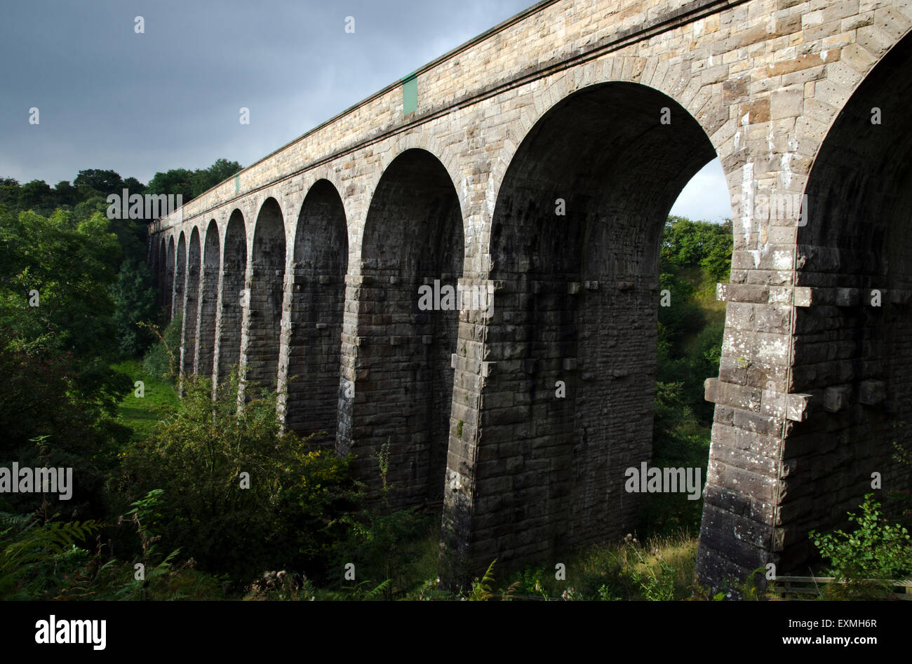 podgill railway viaduct stainmore line cumbria Stock Photo