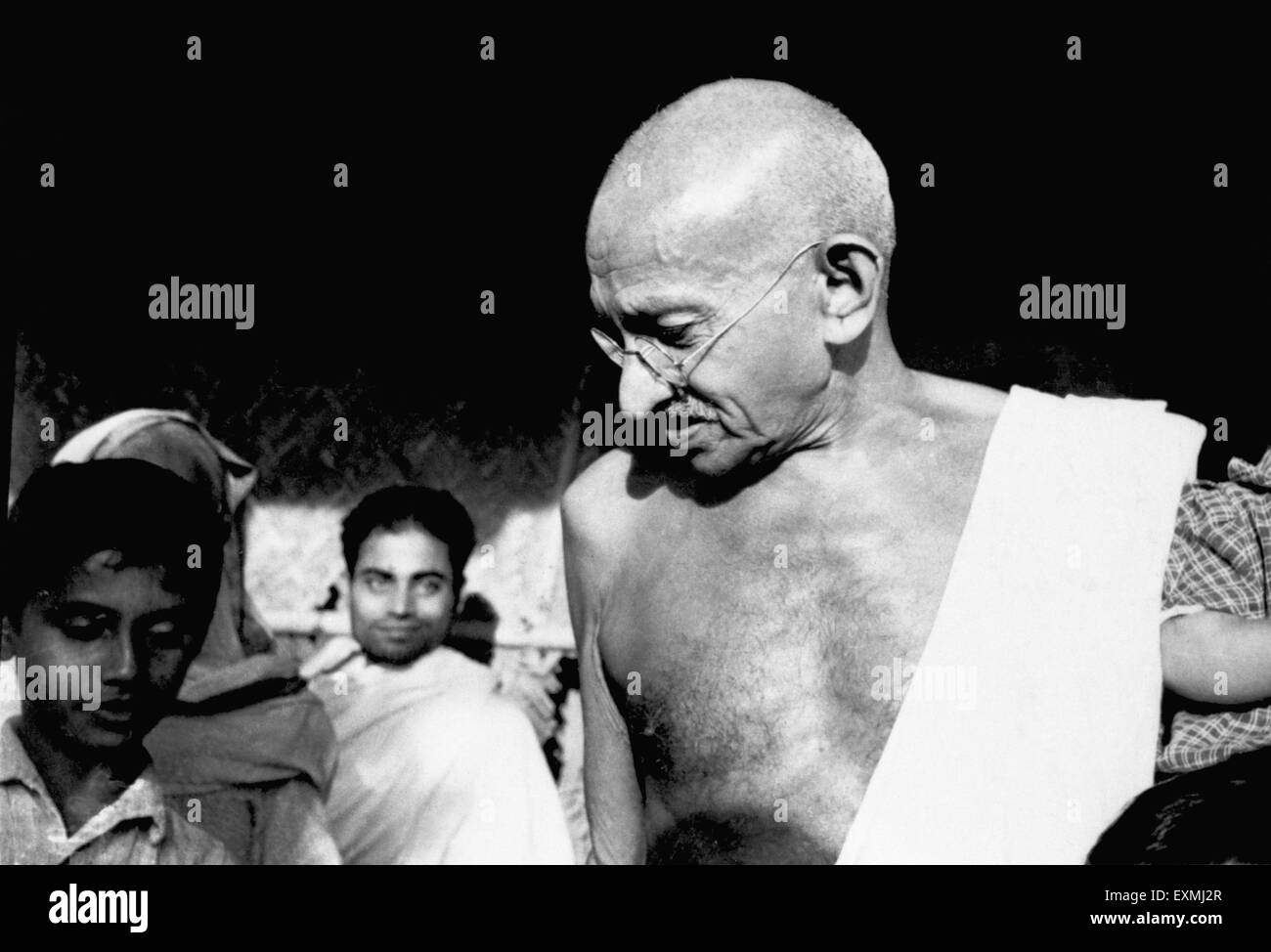 Mahatma Gandhi at Sevagram Ashram ; August 1944 NO MR Stock Photo