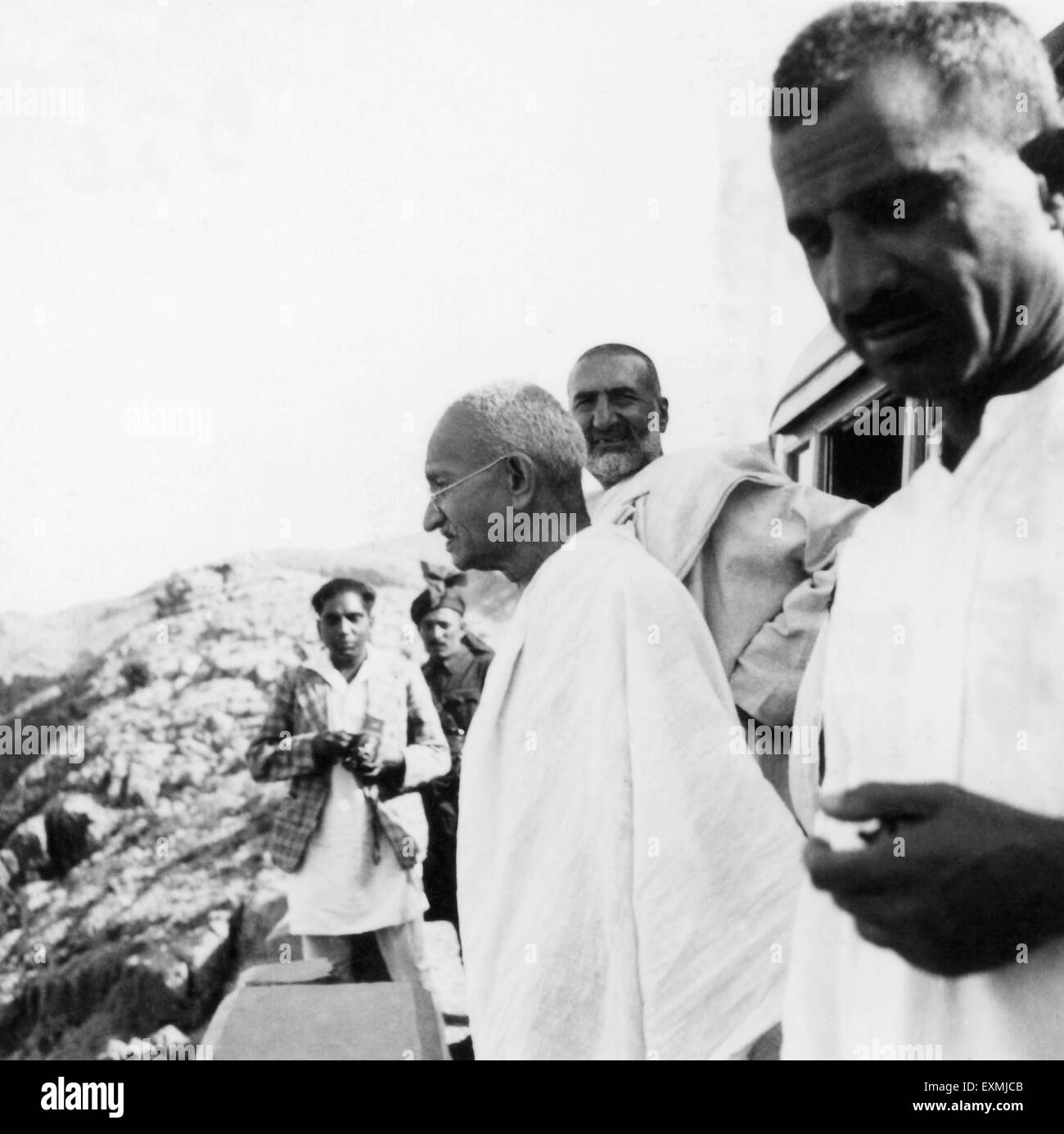 Mahatma Gandhi with Khan Abdul Gaffar Khan and others at his visit to ...