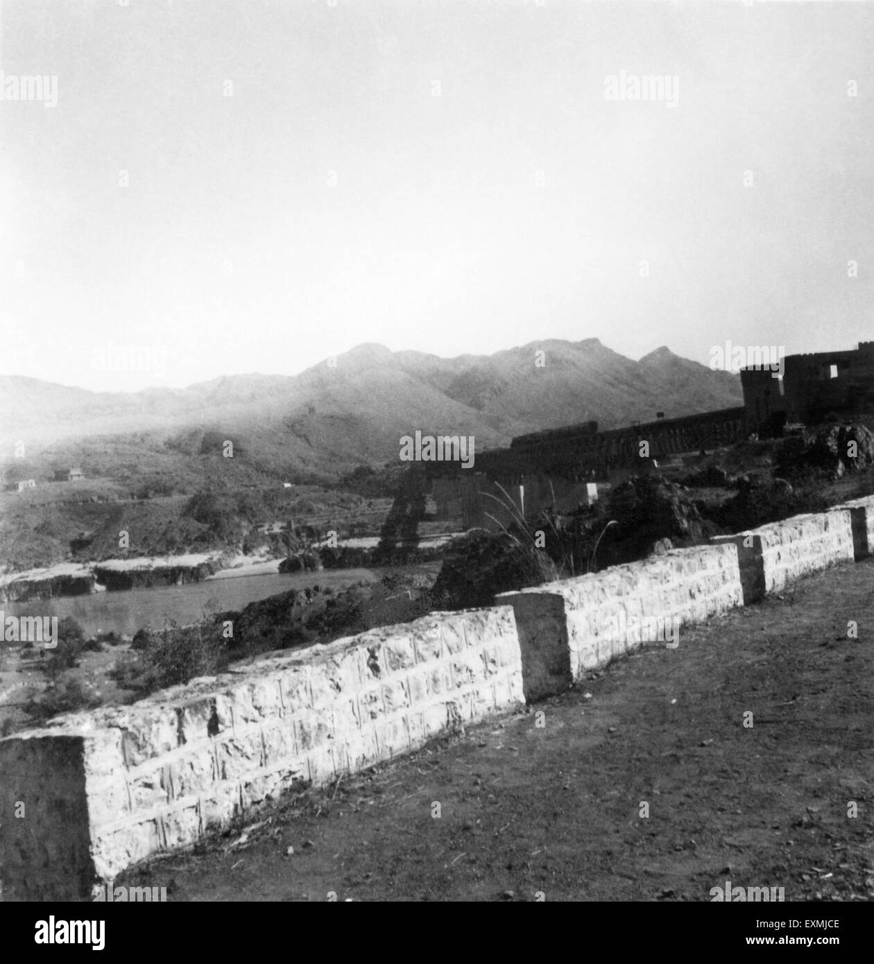 Landscape, North West Frontier Province, British India, Pakistan,  Khyber, Pakhtunkhwa, Afghanistan, Islamic Republic of Afghanistan, October 1938, India, Asia, old vintage 1900s picture Stock Photo
