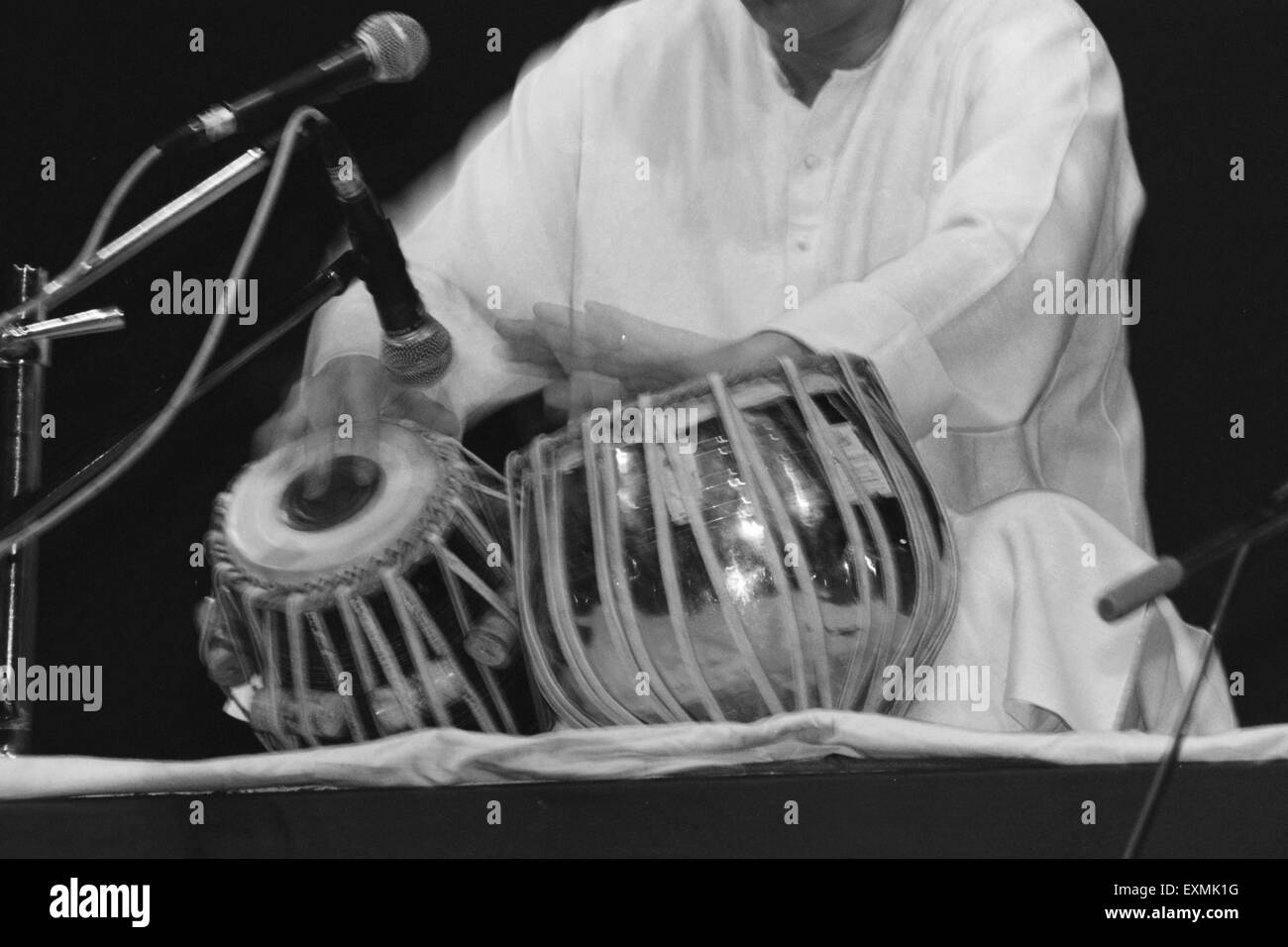 playing musical instrument tabla mumbai india Stock Photo