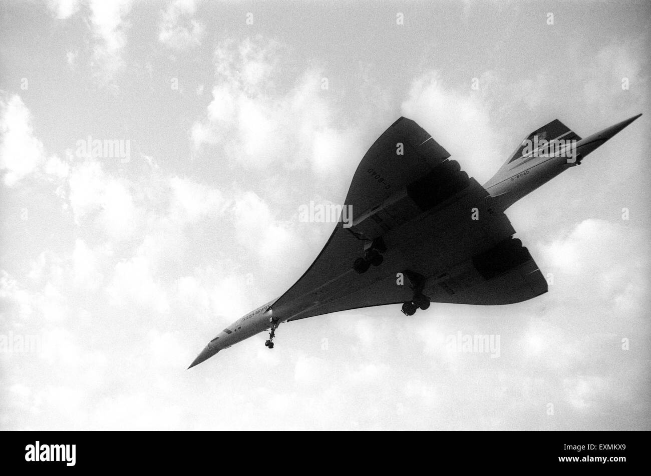 British Airways supersonic passenger aircraft Concorde lands at Sahar Airport Chatrapati Shivaji International Airport Mumbai India Stock Photo