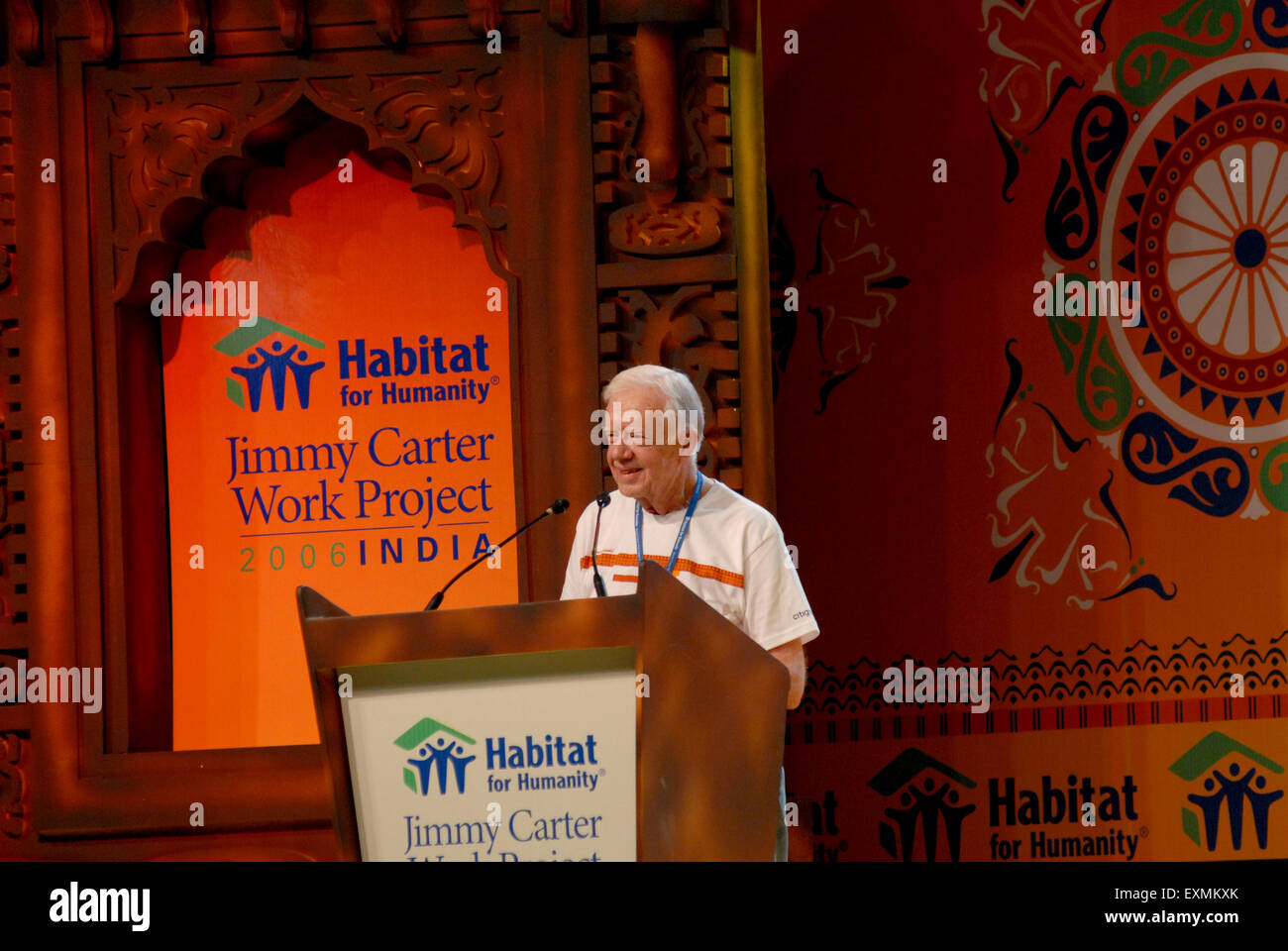 Former US president Jimmy Carter inaugurates the 23rd Jimmy Carter Work Project at Patan Village ; near Lonavala Stock Photo