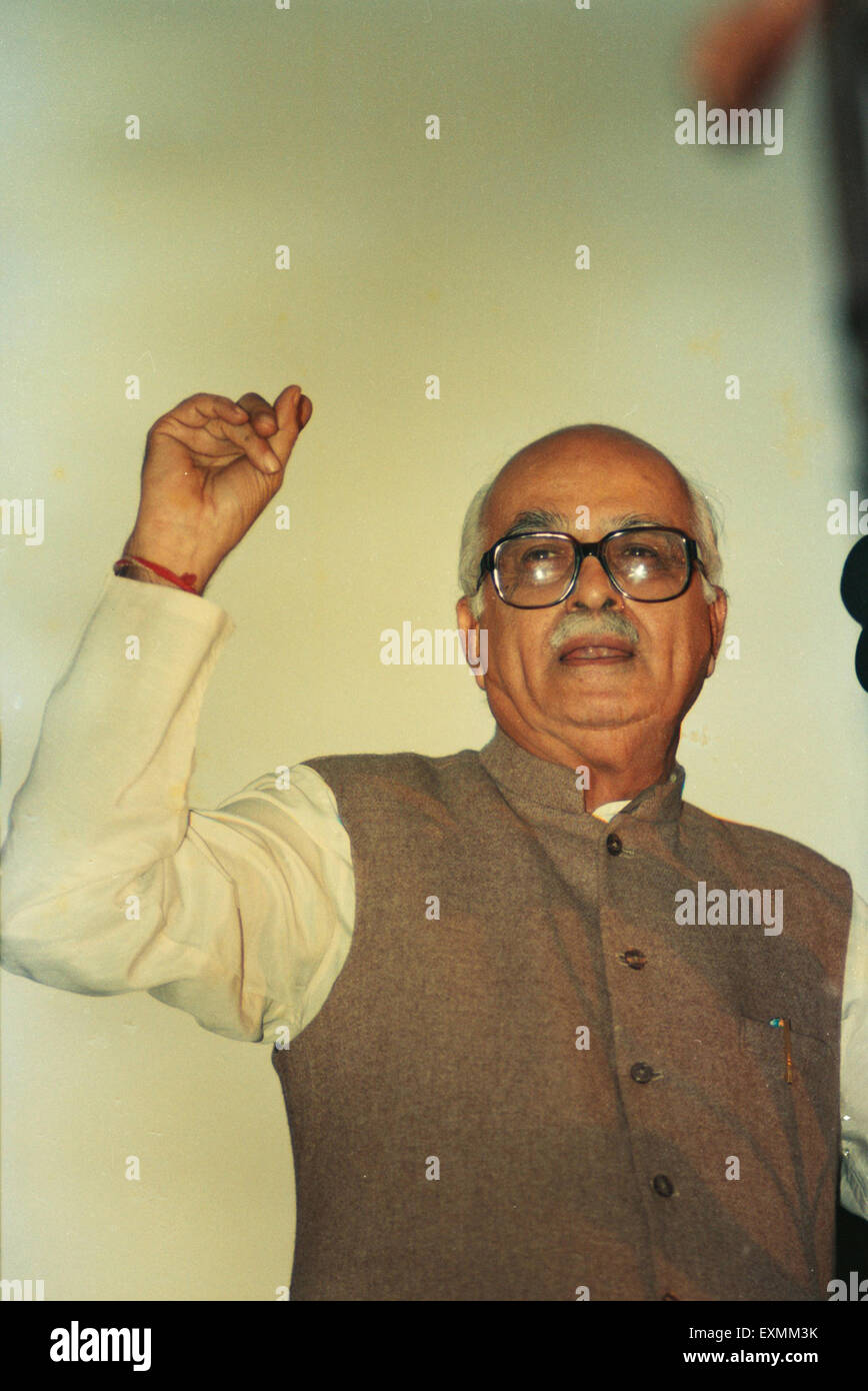 Lal Krishna Advani President Bhartiya janta Party BJP Stock Photo