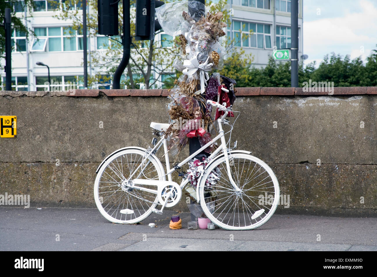 white painted bikes