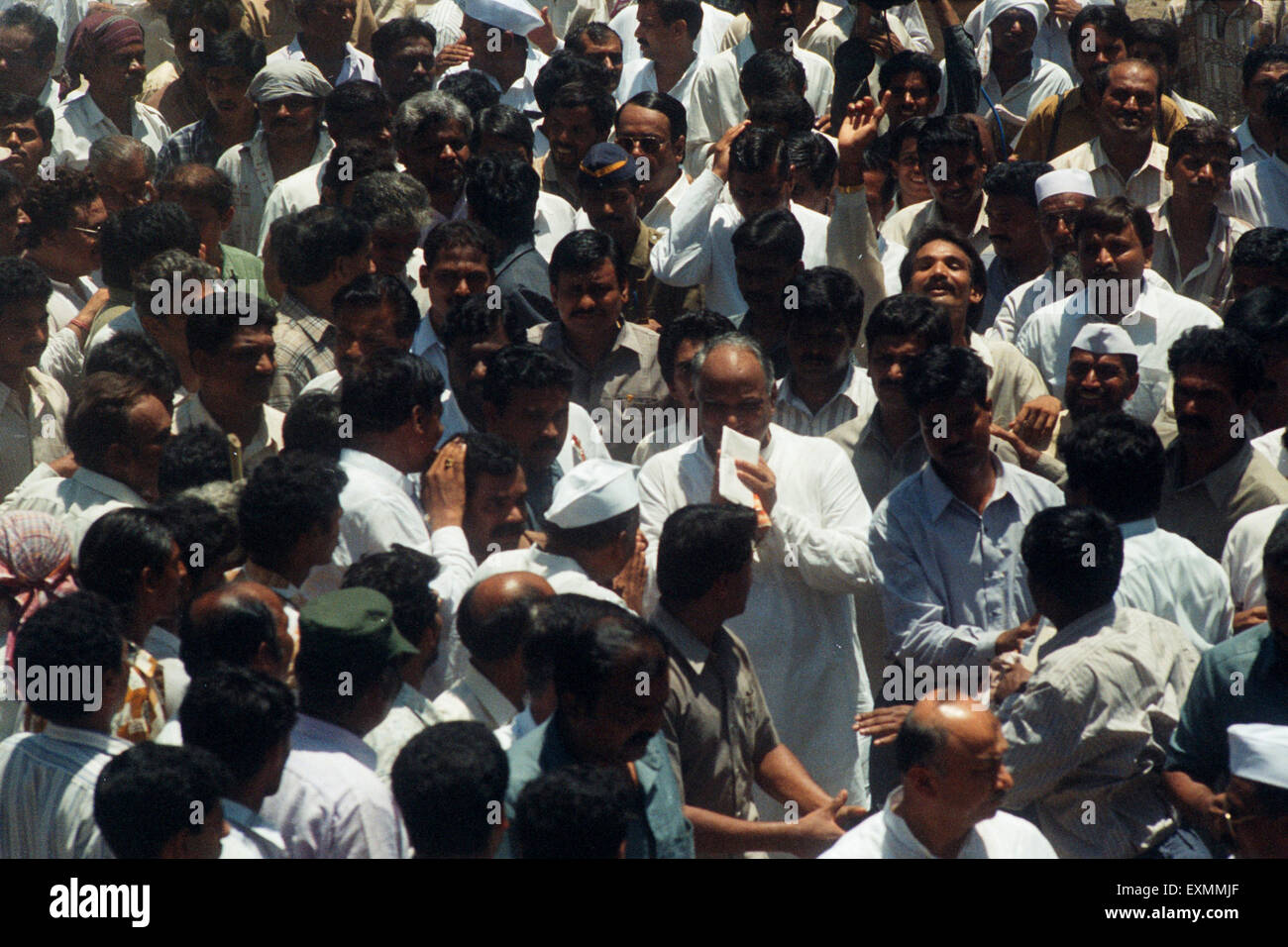 Sharad Pawar, National Congress Party, NC, Leader, Indian politician with supporters, Bombay, Mumbai, Maharashtra, India, Asia Stock Photo