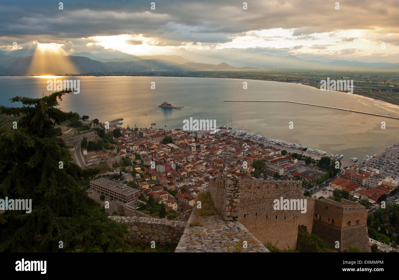 Panorama of Nafplio, Greece Stock Photo