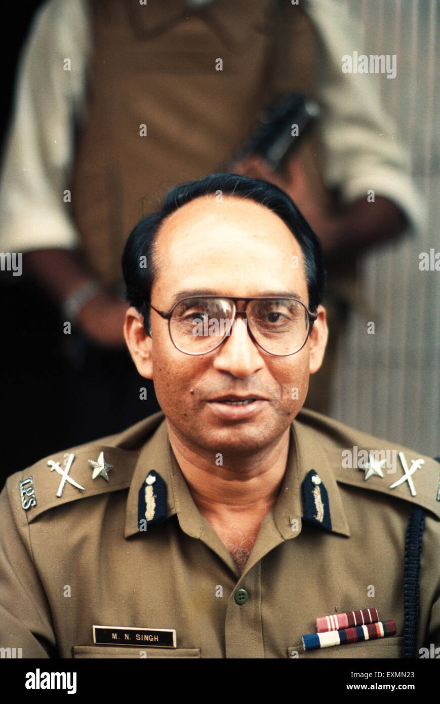 M N Singh Police Commissioner mumbai india Stock Photo