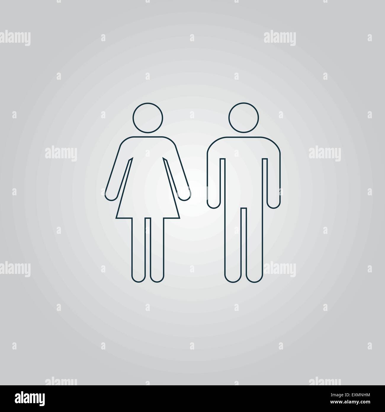 man and woman icons, toilet sign, restroom icon Stock Vector Image ...