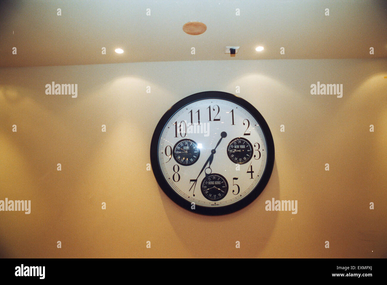 Scientific clock on wall, Bombay, Mumbai, Maharashtra, India, Asia Stock Photo