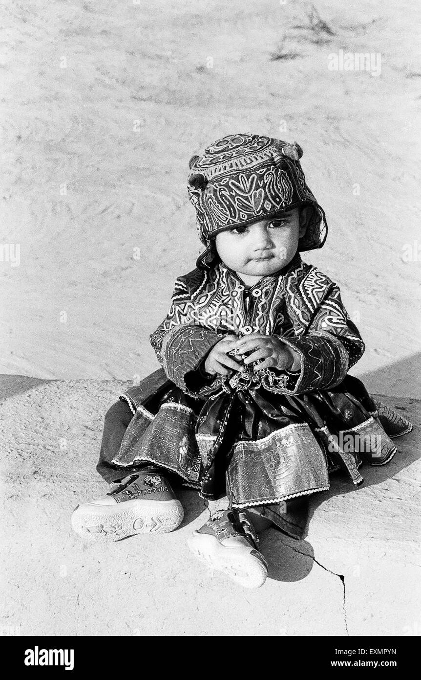 Village baby in traditional dress, Kutch, Gujarat, India, Asia Stock Photo  - Alamy