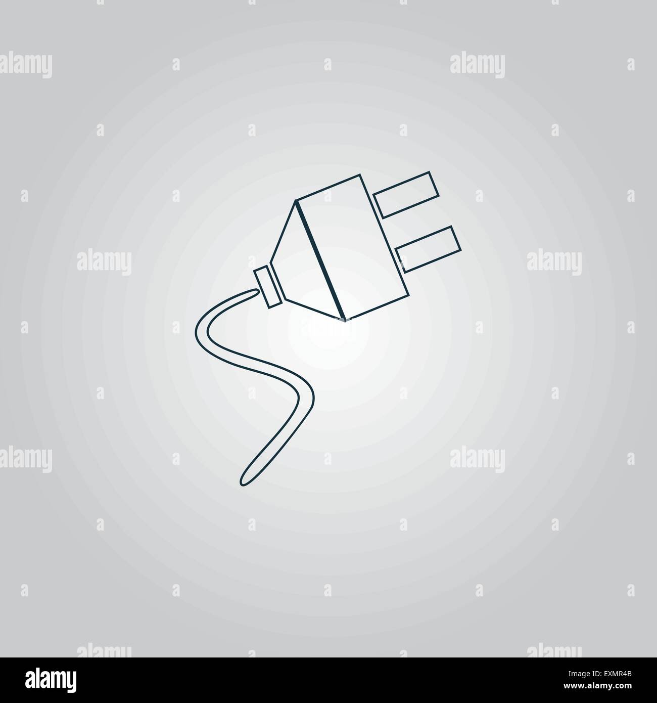 Vector electrical plug web flat icon Stock Vector Image & Art - Alamy