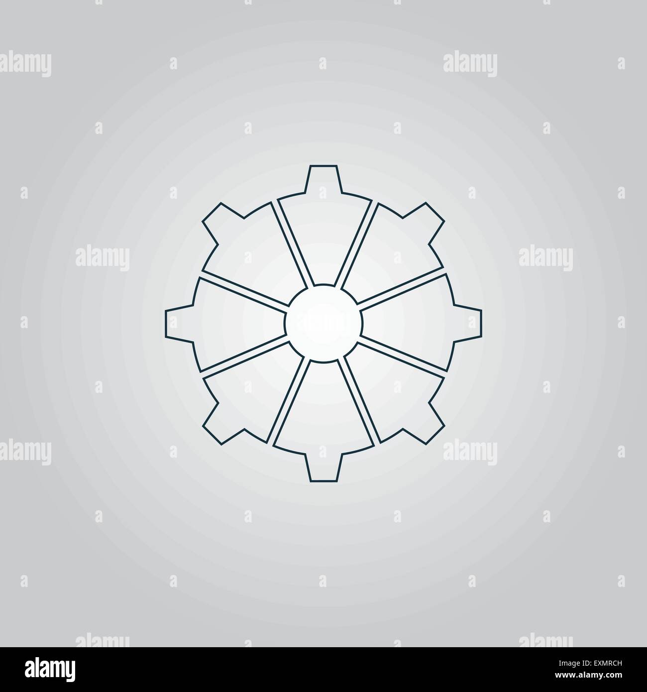 gear icon vector, flat design best vector icon - Vector Stock Vector ...