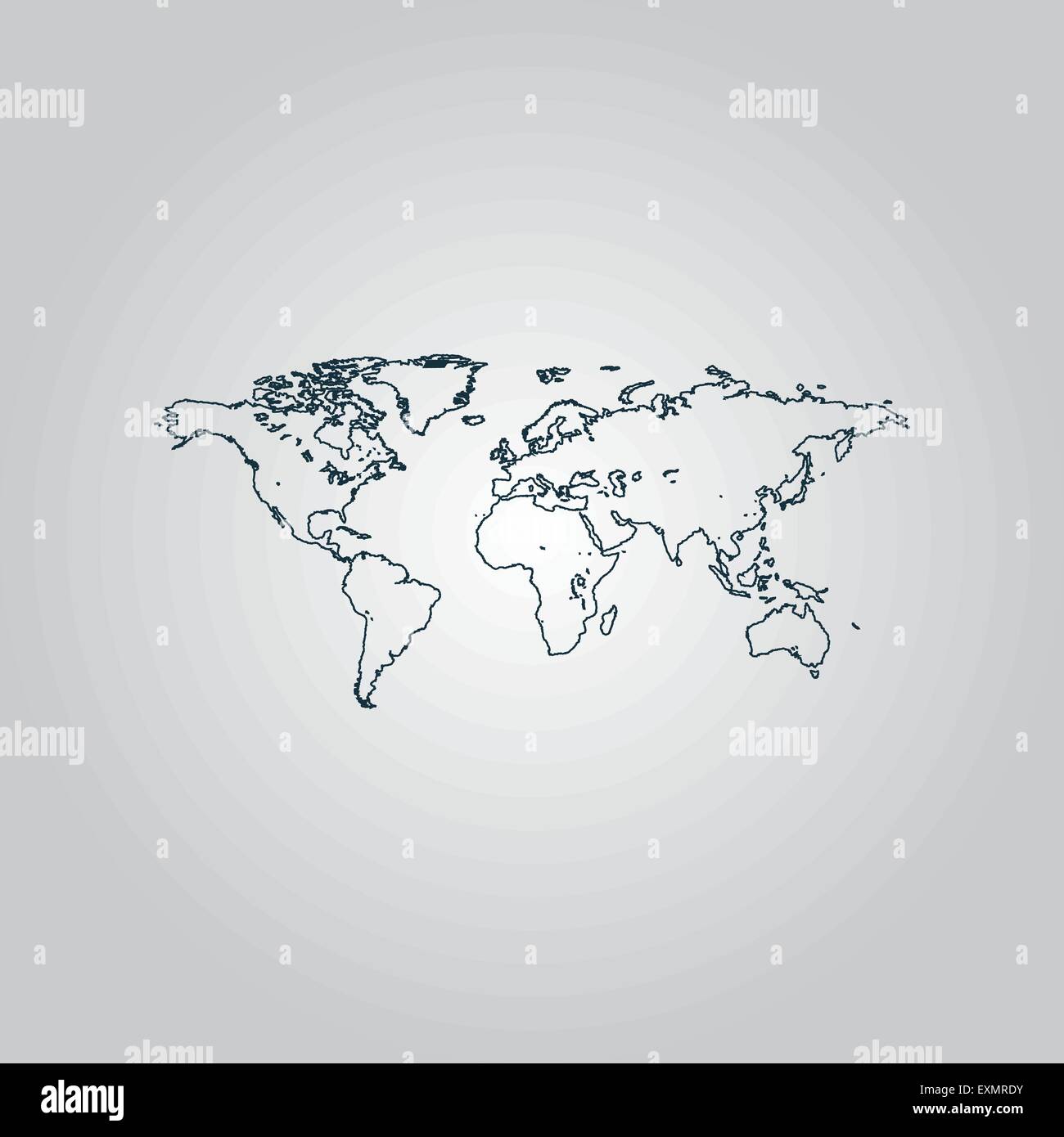 Map of the world Stock Vector