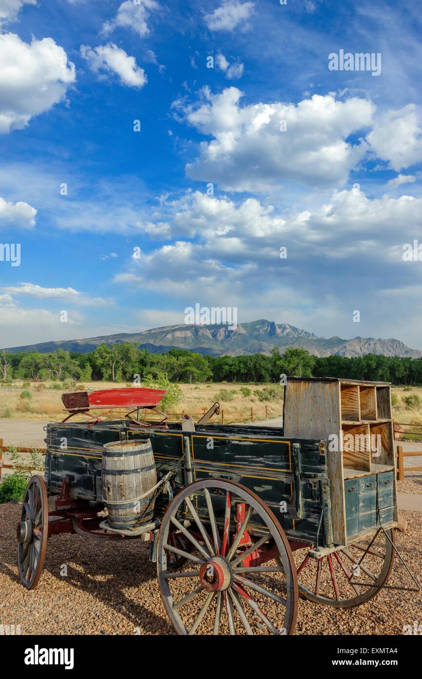 Bain Chuckwagon [Sandia Mountains] 'Santa Ana Pueblo' 'New Mexico' USA Stock Photo