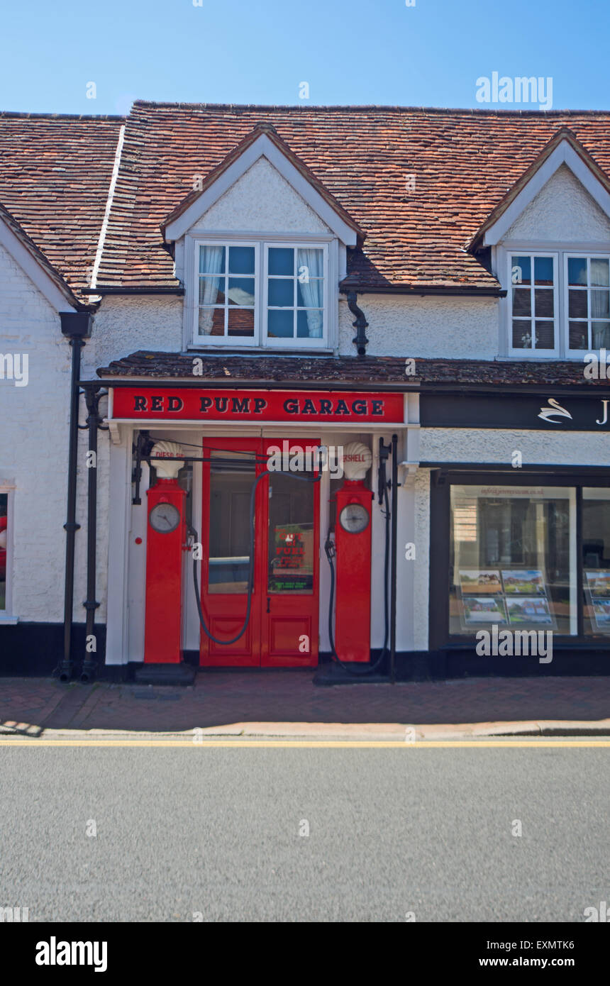 Great Missenden Red Pump Garage Buckinghamshire Stock Photo Alamy