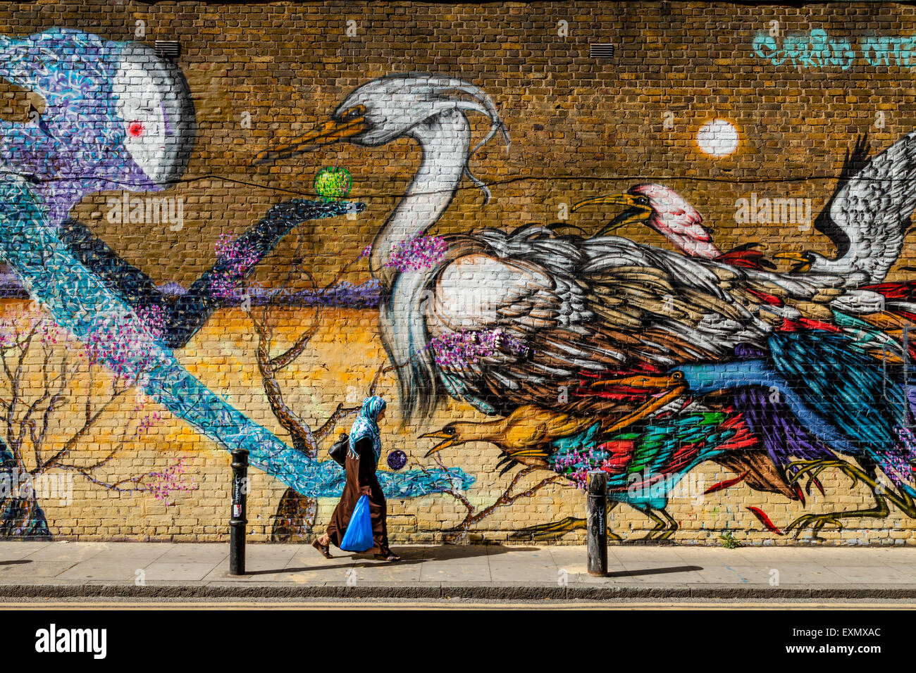 Street Art/Graffiti, off Brick Lane, London, England Stock Photo Alamy