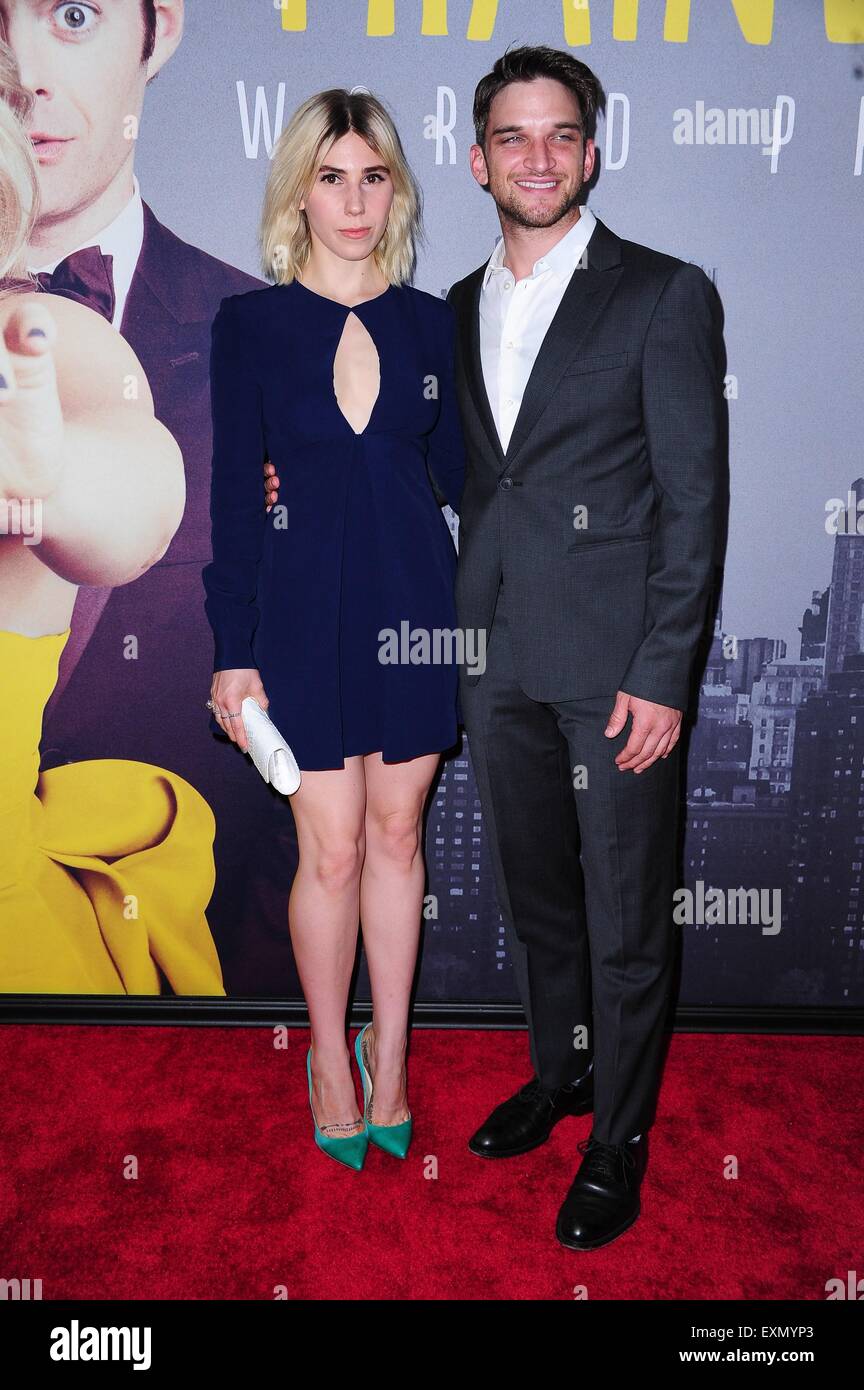 New York, NY, USA. 14th July, 2015. Zosia Mamet, Evan Jonigkeit at