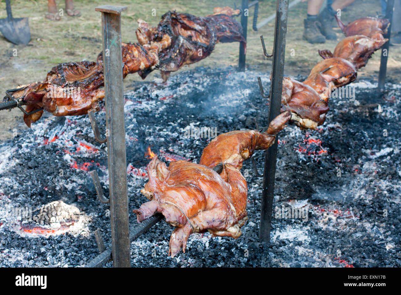 Roasted on a spit hi-res stock photography and images - Alamy