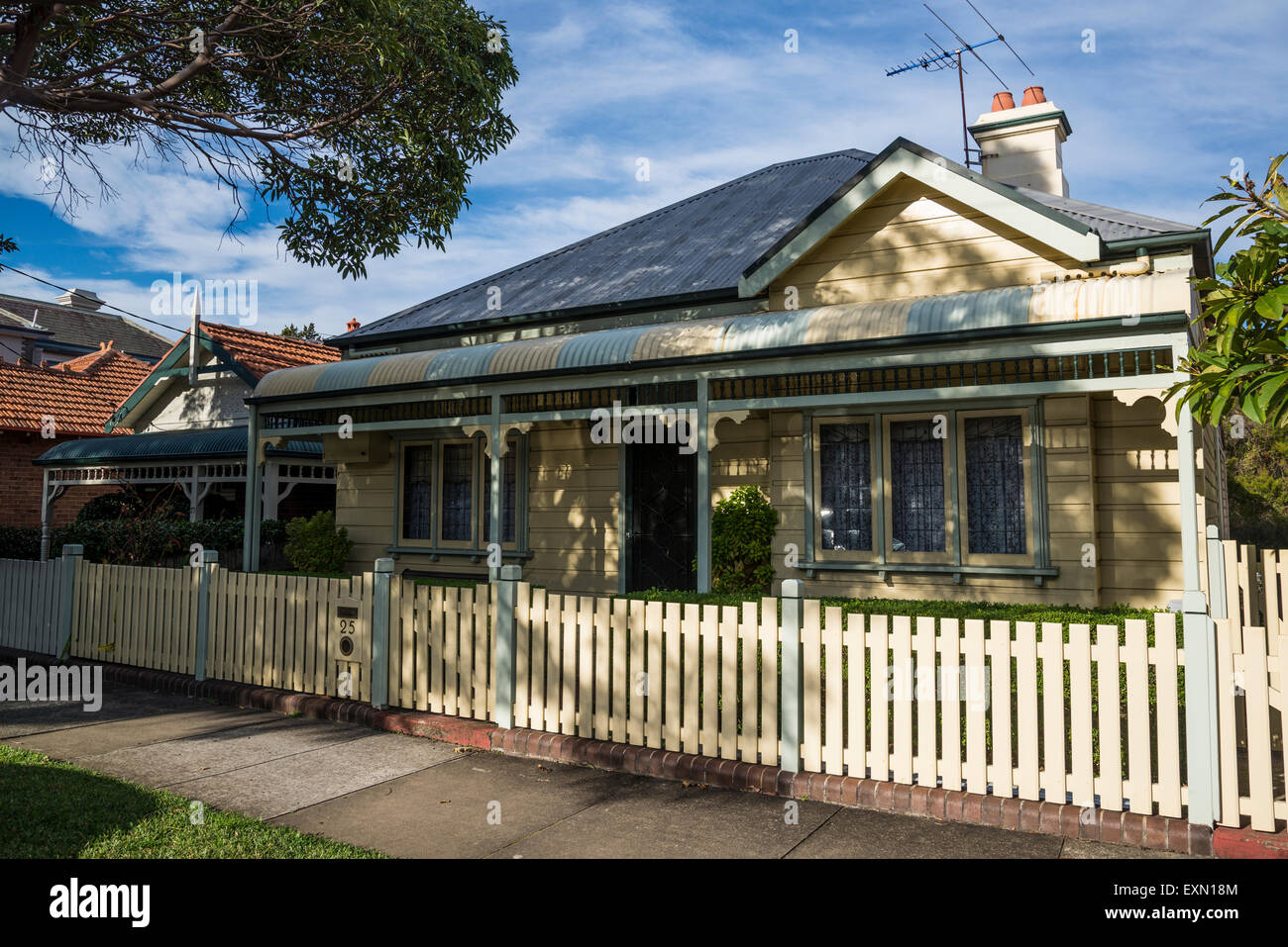 Haberfield, The Garden Suburb, Federation style house, Sydney, Australia Stock Photo