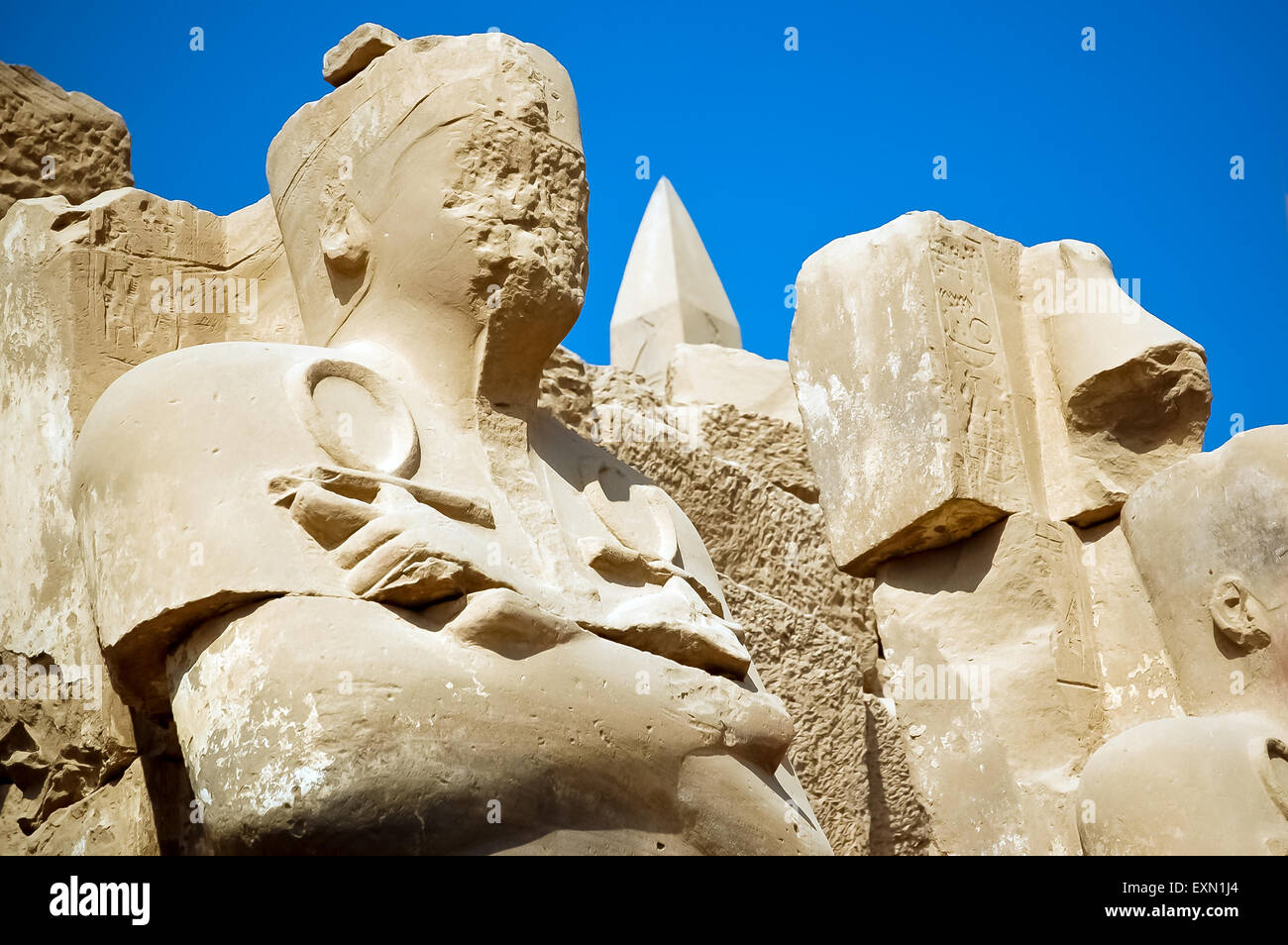 The statue in Karnak Temple, Luxor, Egypt Stock Photo - Alamy