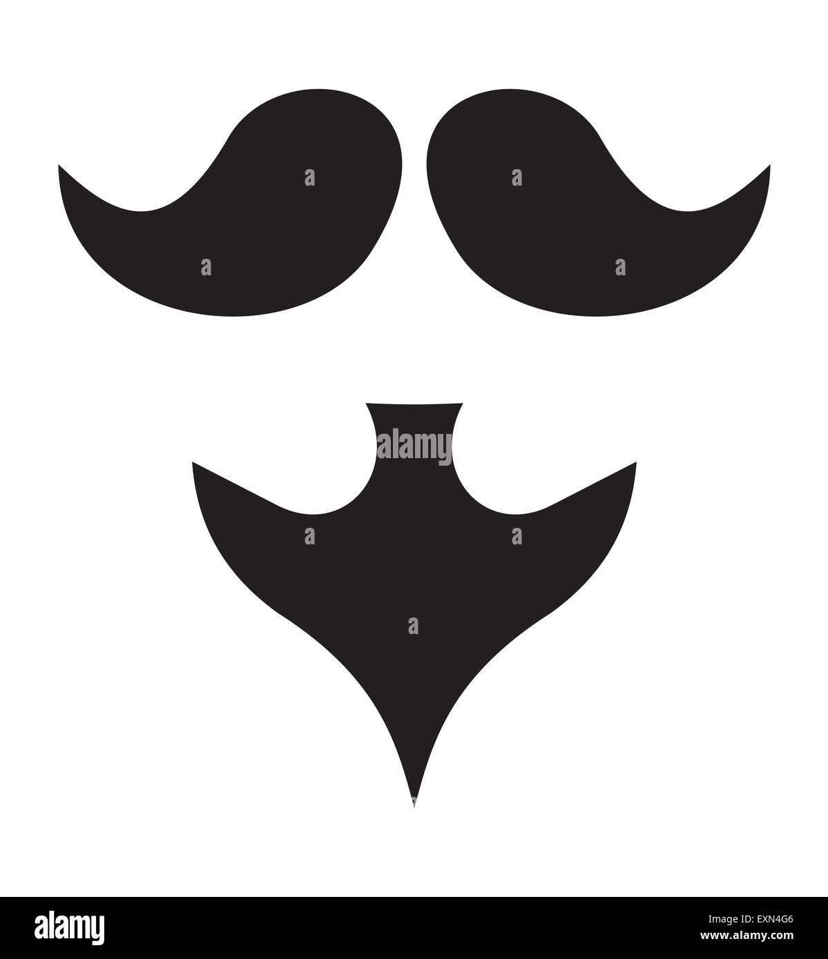 Vector illustration of the beard and moustache Stock Photo Alamy