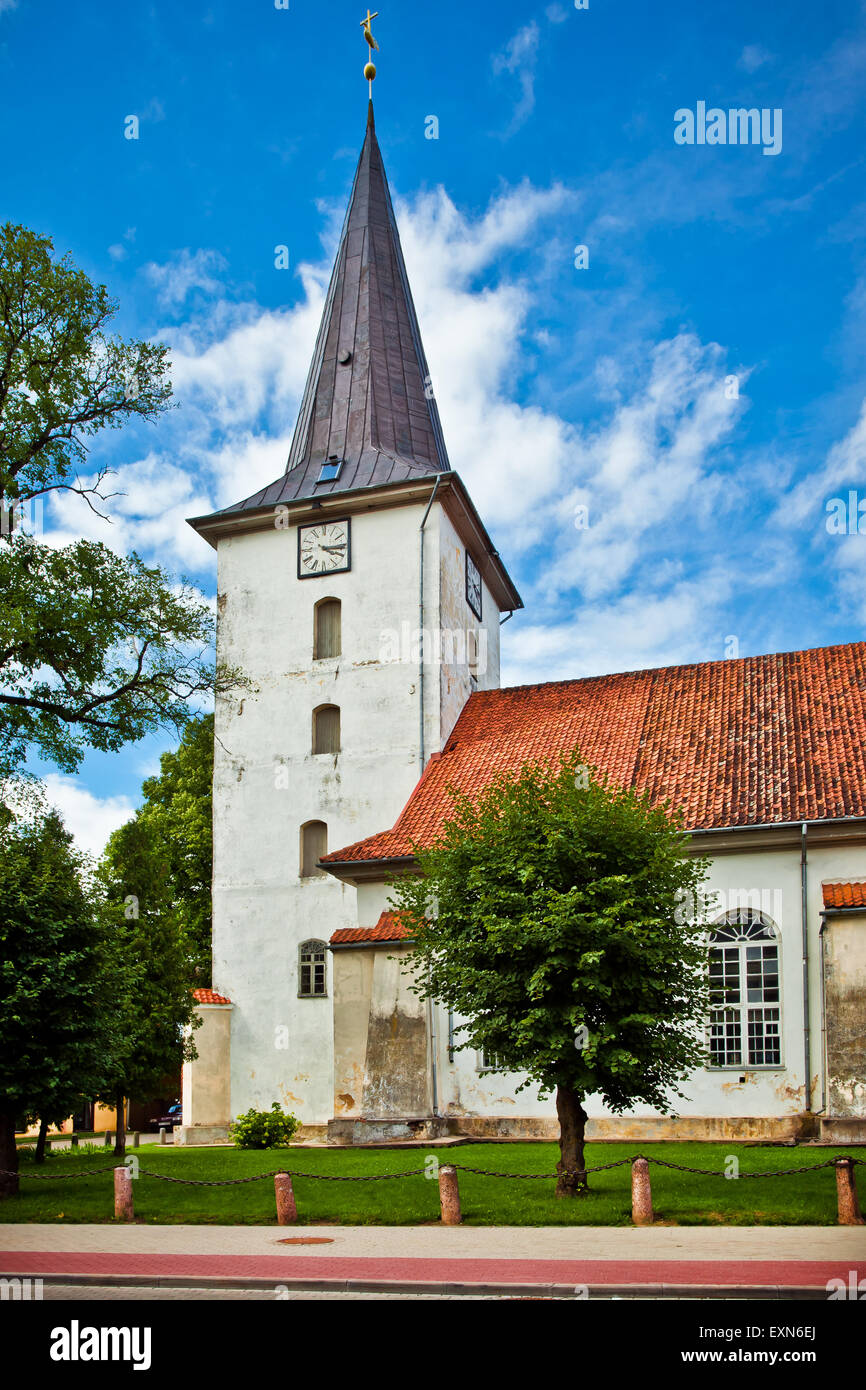 Tukums Holy Trinity Lutheran Church in Latvia Stock Photo
