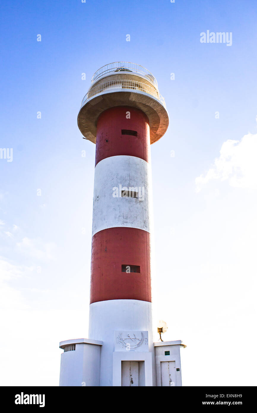 The Fuencaliente lighthouse in La Palma, Spain. Stock Photo