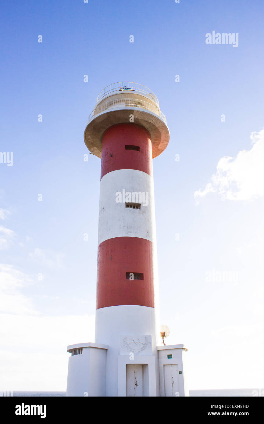 The Fuencaliente lighthouse in La Palma, Spain. Stock Photo