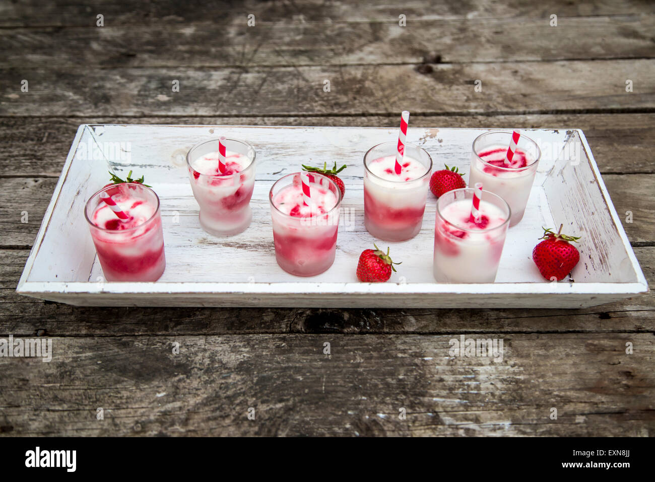 Strawberry buttermilk ice cream Stock Photo Alamy