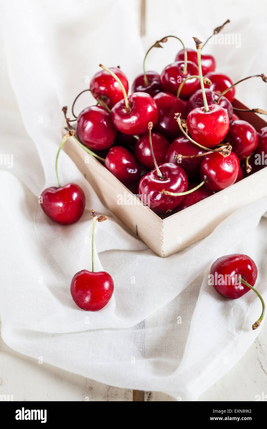 Bowl of cherries Stock Photo Alamy