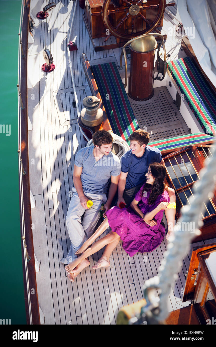 Group on a ship deck hi-res stock photography and images - Alamy