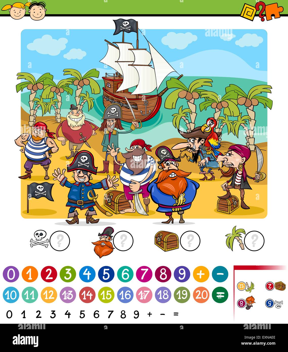 Children playing pirates Stock Vector Images - Alamy