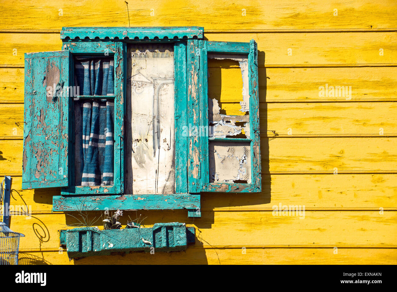 Detail of a window in La Boca, Buenos Aires Stock Photo